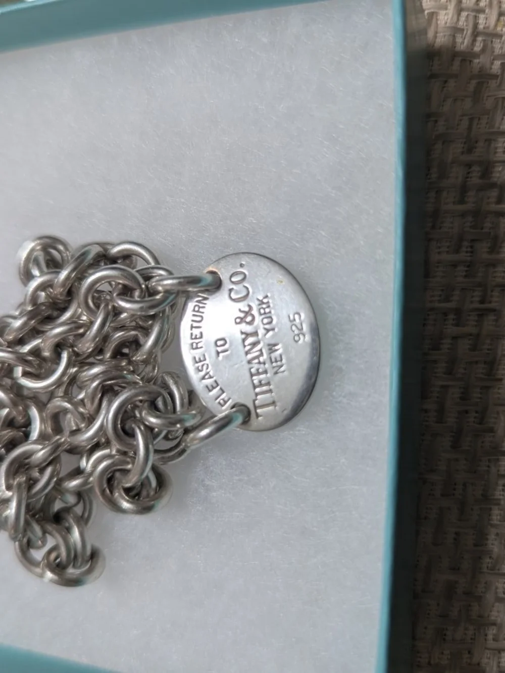 EUC Tiffany & Co. Sterling Silver 'Please Return to Tiffany' Link Necklace - Picture 5 of 6